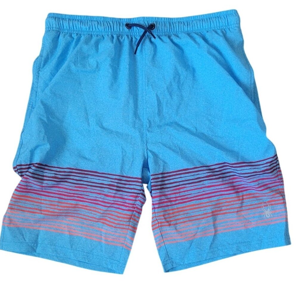 Spyder Boys Swimsuit Shorts Size XL Red and Blue UPF 30+ M Summer Swimwear